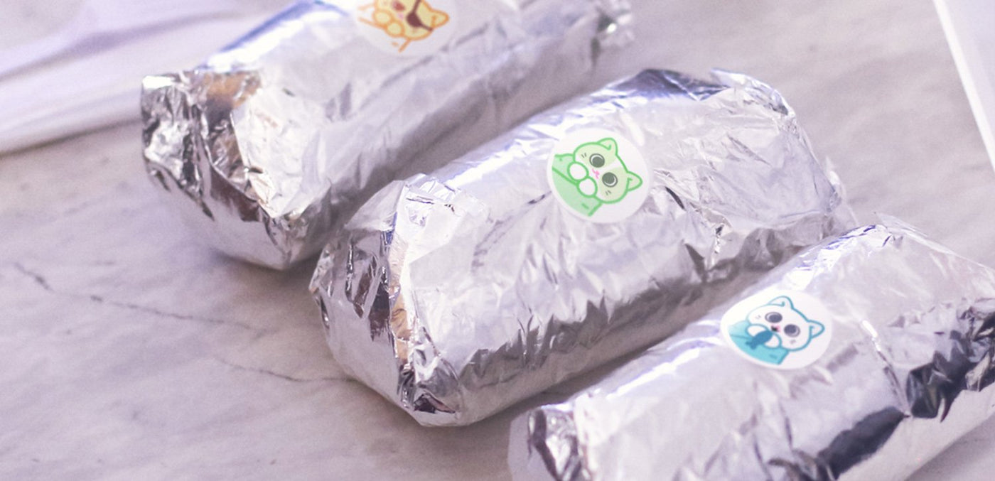 Purritos - wrapped in foil