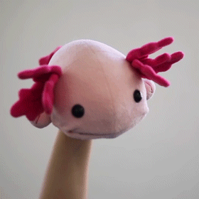Axolotl puppet by Uncute