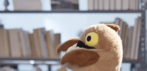 Potoo puppet - animated gif