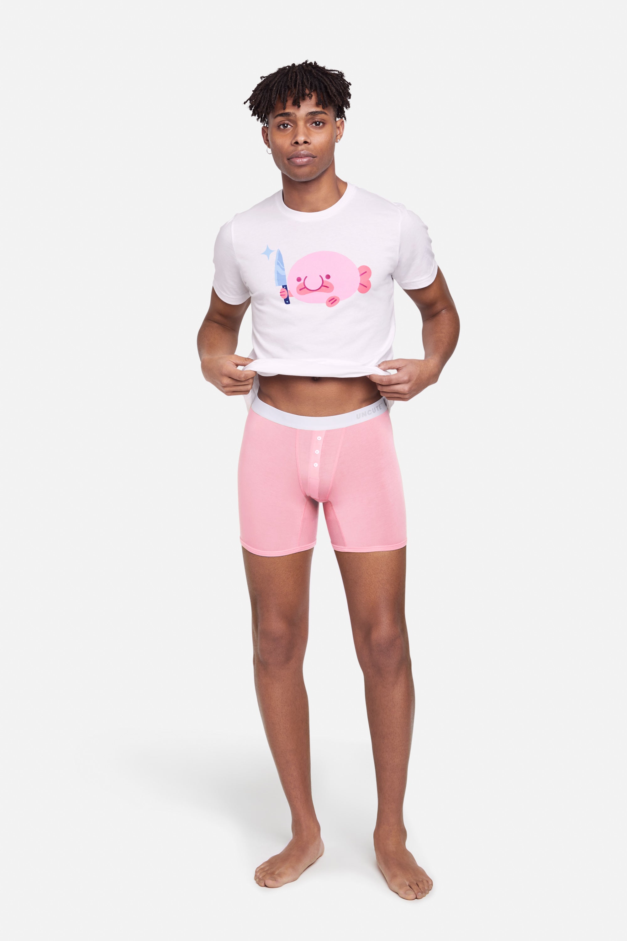 Uncute undies - gender neutral briefs on model